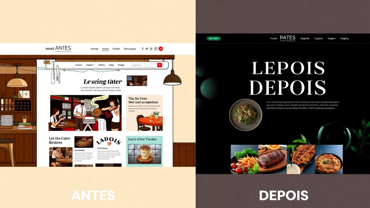 Antes e depois Restaurantes